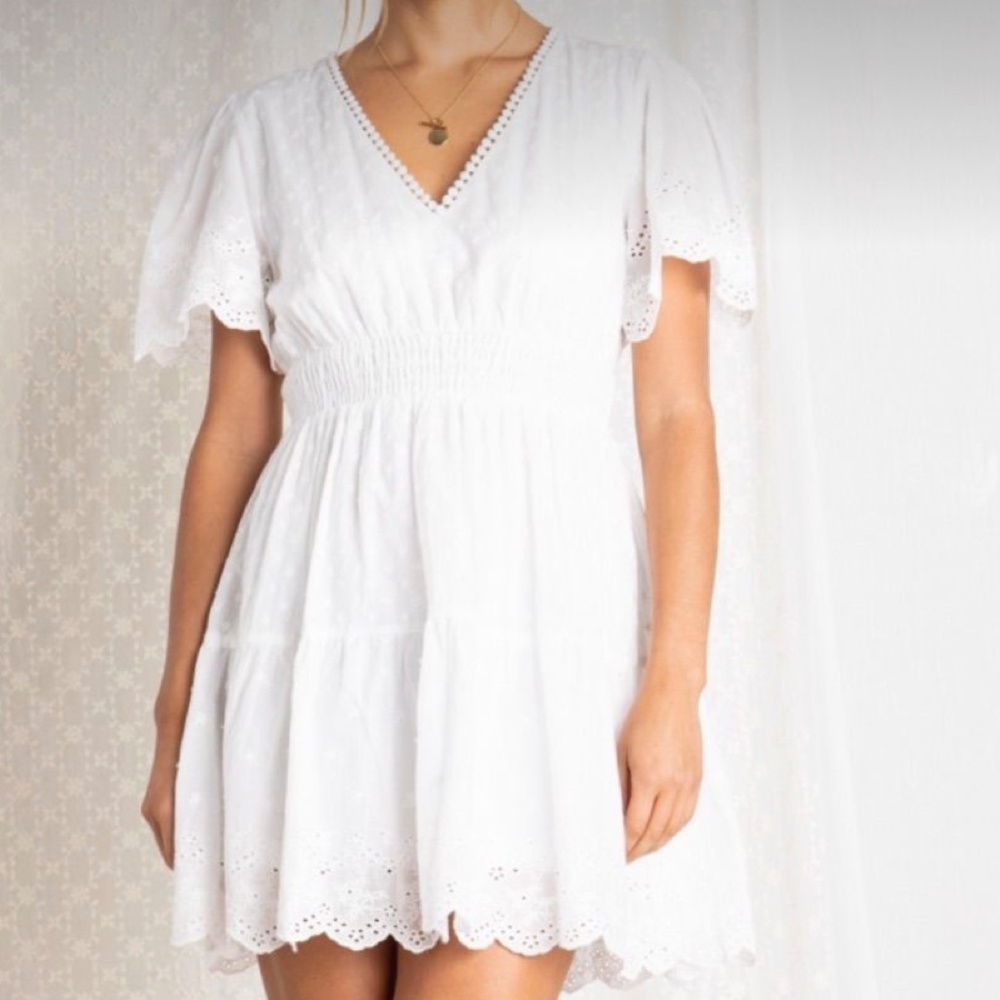 Baevely White Eyelet Dress mini
